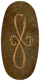 DASOV 601 CP SH BR Copper Scroll Shimmer Brown Background